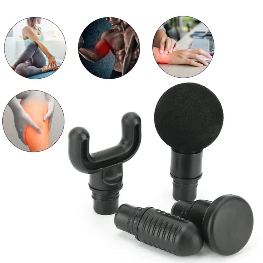 Deep Tissue Mini Massage Gun With 6 Speed Digital Display & 4 Professional Interchangeable Heads - Image 9
