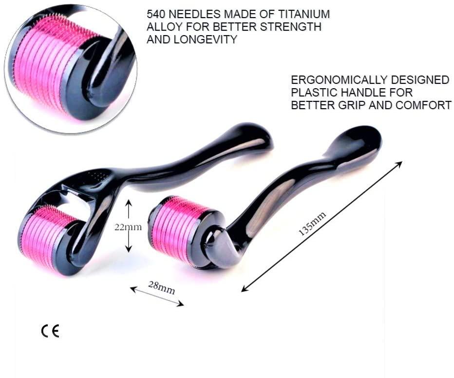 540 Titanium Microneedle Derma Roller With 2.5 mm Length Needles for Face, Beard & Hair - Image 8