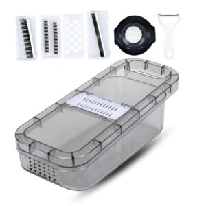 Multi-Purpose Vegetable Cutter & Mandoline Slicer Set with 5 Interchangeable Blades