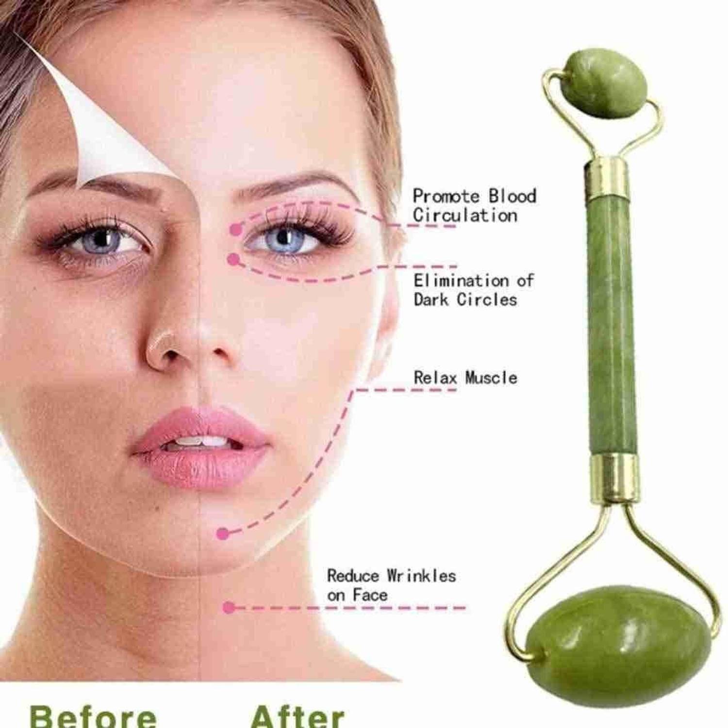 Natural Jade Facial Roller & Gua Sha Set - Image 13