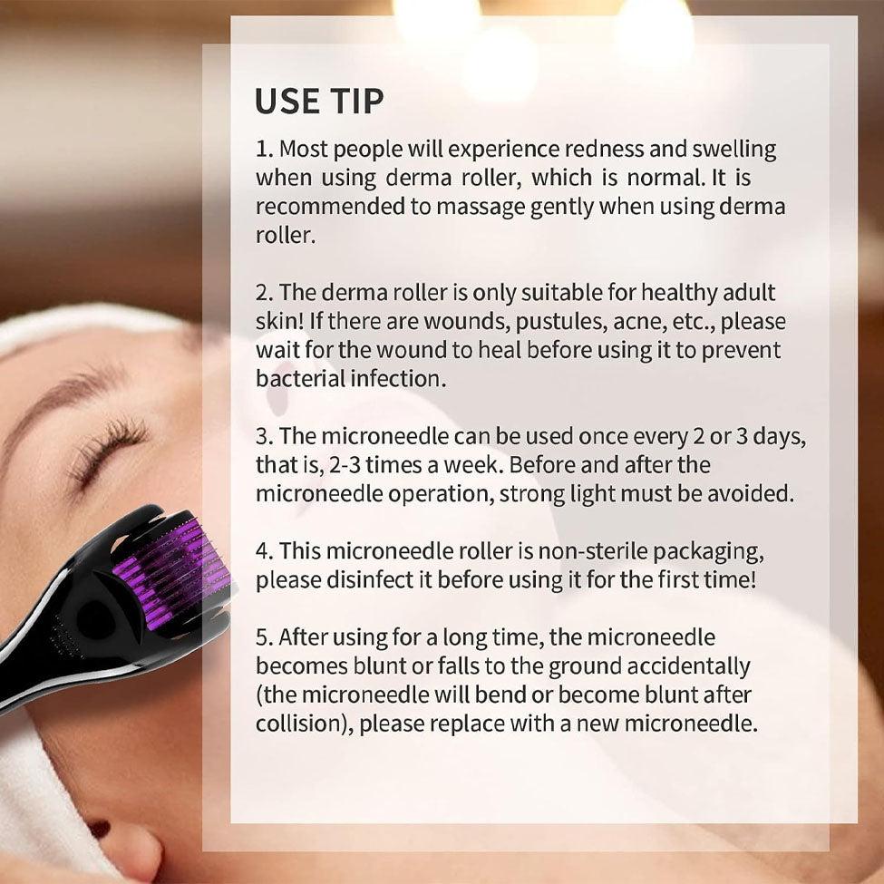 540 Titanium Microneedle Derma Roller With 2.5 mm Length Needles for Face, Beard & Hair - Image 12