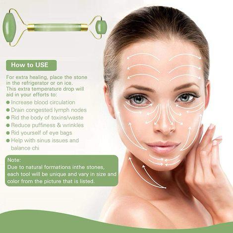 Natural Jade Facial Roller & Gua Sha Set - Image 8