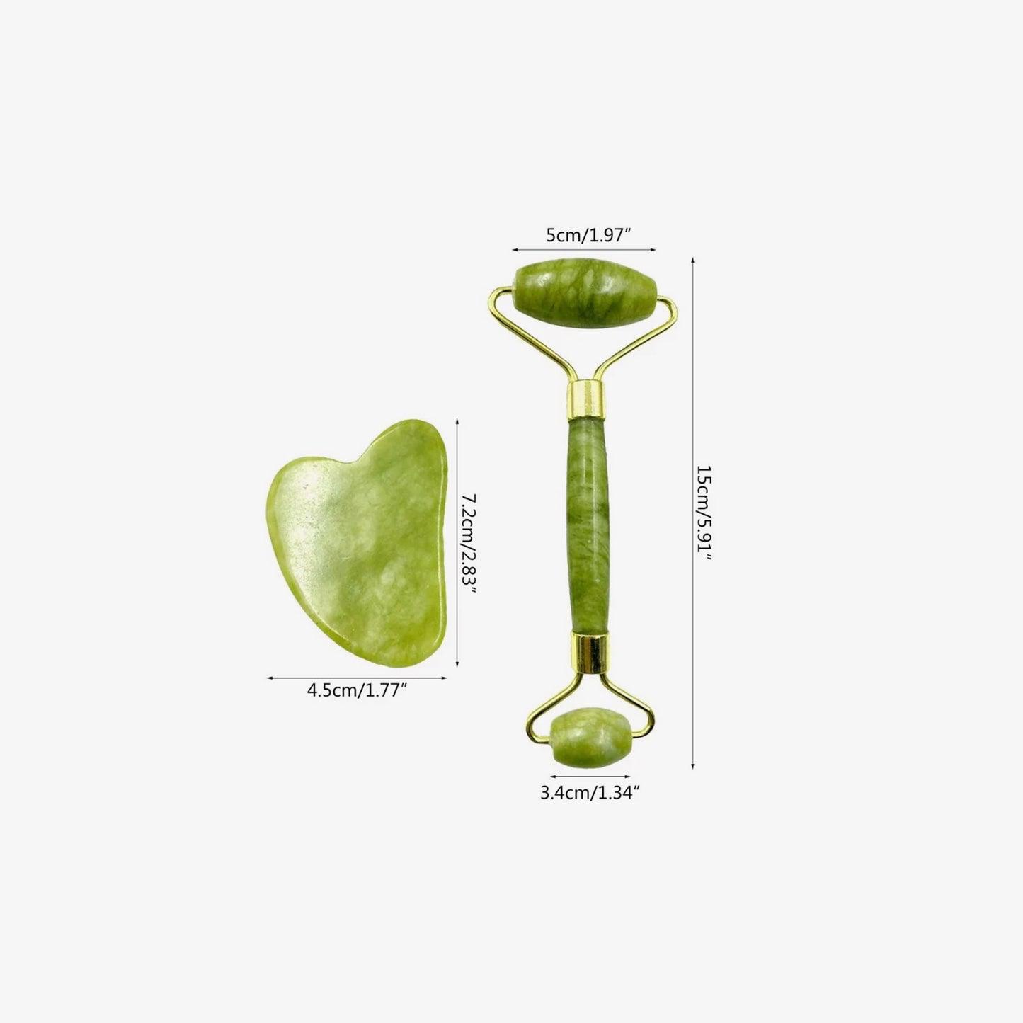 Natural Jade Facial Roller & Gua Sha Set - Image 14