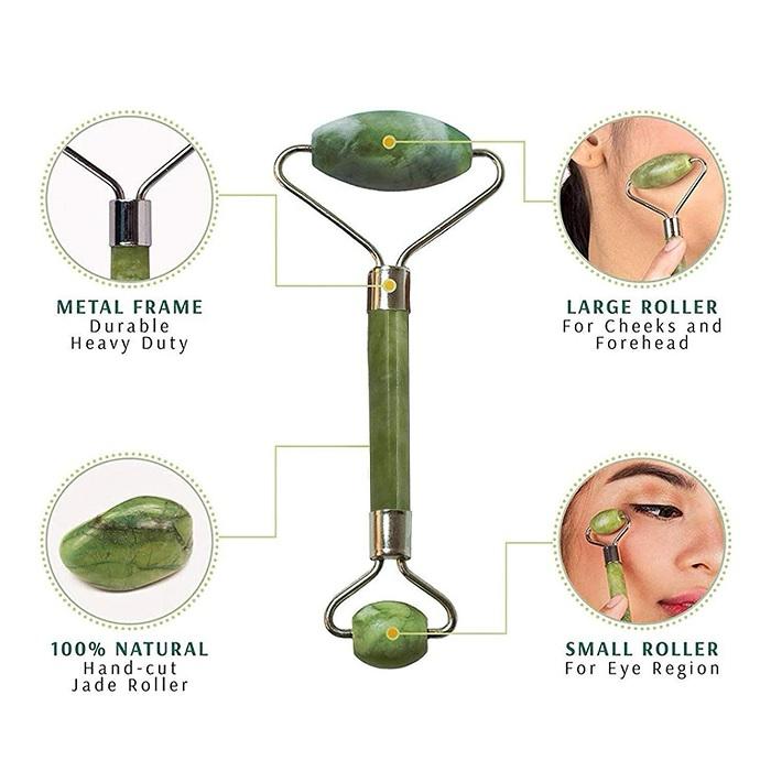 Natural Jade Facial Roller & Gua Sha Set - Image 10