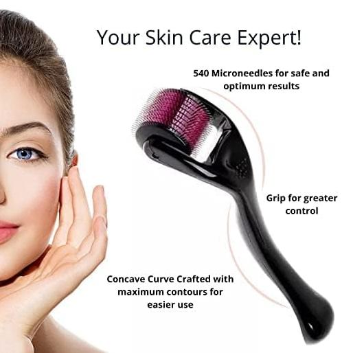 540 Titanium Microneedle Derma Roller With 2.5 mm Length Needles for Face, Beard & Hair - Image 18