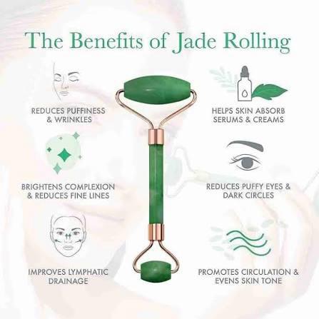 Natural Jade Facial Roller & Gua Sha Set - Image 5