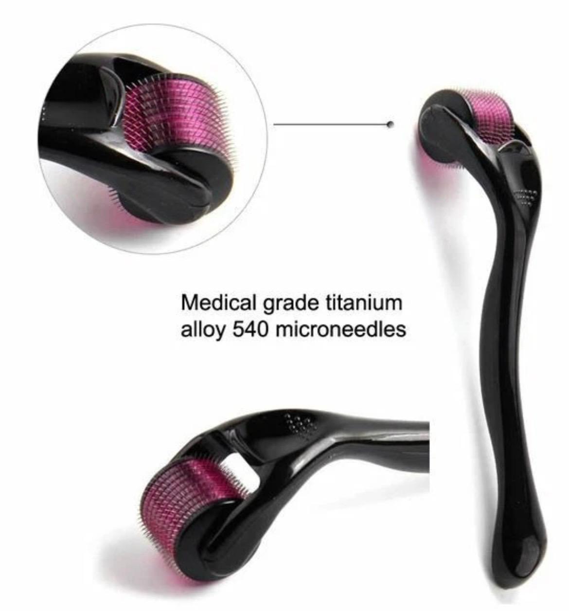 540 Titanium Microneedle Derma Roller With 2.5 mm Length Needles for Face, Beard & Hair - Image 15